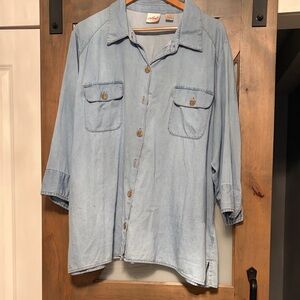 Chic Comfort Collection Denim Shirt Size 3X